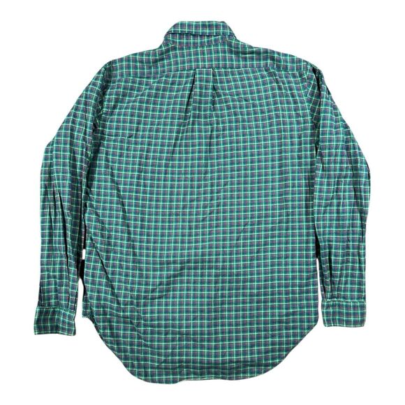 VTG Polo Ralph Lauren Classic Button Down Long Sleeve‎ Shirt Green Plaid Men’s M - Picture 3 of 6
